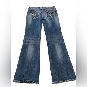 Vigoss Bootcut Low Rise Blue Denim Western Cowgirl Jeans Womens Junior’s Size 9